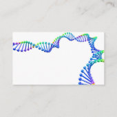 Carte De Visite Enseignant en sciences 3D bleu vert double hélice (Dos)