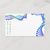 Carte De Visite enseignant en sciences hélice double verte bleue 3 (Devant)
