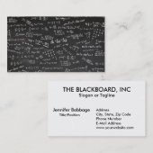 Carte De Visite Enseignant en sciences mathématiques Blackboard (Devant / Derrière)