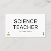 Carte De Visite Enseignant en sciences simples (Dos)