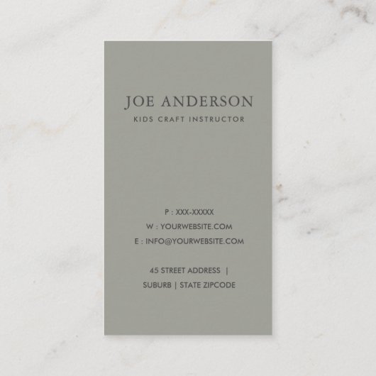 CARTE DE VISITE ENSEIGNANT-ENSEIGNANT DE LA CLASSE KITE BLEU KITE (Dos)