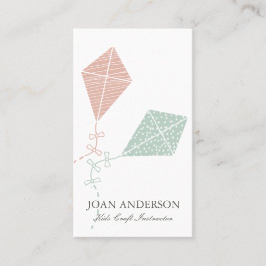 CARTE DE VISITE ENSEIGNANT-ENSEIGNANT DE LA CLASSE KITE BLEU KITE (Devant)