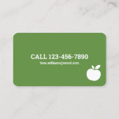 Carte De Visite Enseignant enseignant de substitution à l'école fa (Dos)