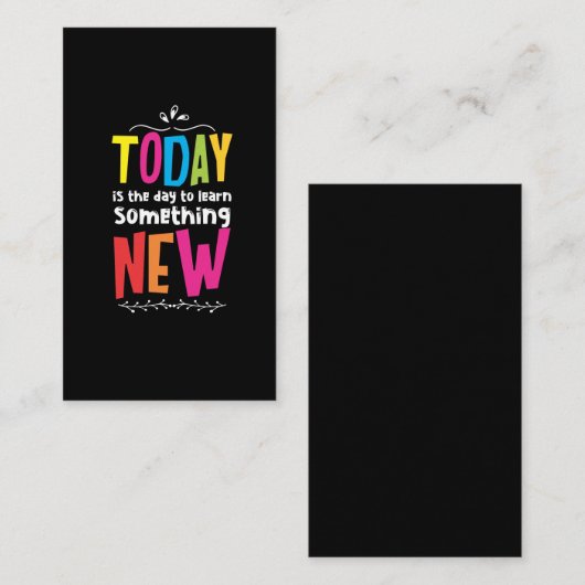 Carte De Visite Enseignant Enseignant Enseignant Un Esprit Positif (Devant / Derrière)