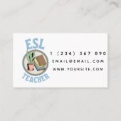 Carte De Visite Enseignant ESL Anglais Instructeur Langue Simple A (Devant)