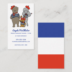 Carte De Visite Enseignant Français, Tuteur, Traducteur Mets Anima