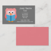 Carte De Visite Enseignant indépendant ou professeur en lecture hi (Devant / Derrière)