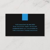 Carte De Visite Enseignant Mathématique Moderne Aqua Bleu (Dos)