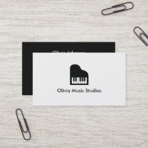 Carte de visite enseignant musique icône piano à q