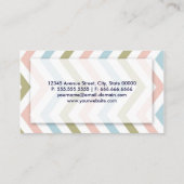 Carte De Visite Enseignant - Natural Graceful Chevron (Dos)