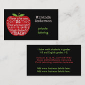 Carte De Visite Enseignant ou tuteur privé qui peut enseigner la p (Devant / Derrière)