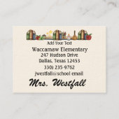 Carte de visite enseignant par SRF (Dos)