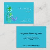 Carte De Visite enseignant, poisson, eau (Devant / Derrière)