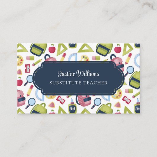 Carte De Visite Enseignant remplaçant (Devant)