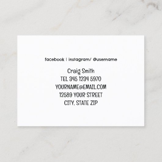 Carte De Visite Enseignant remplaçant (Dos)