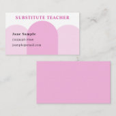 Carte de visite enseignant remplaçant (Devant / Derrière)