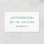 Carte De Visite Enseignant remplaçant (Dos)