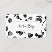 Carte De Visite Enseignant substitut de l'Eucalyptus foncé (Devant)