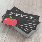 Carte De Visite Enseignant sur Call Cute Apple Chalkboard