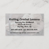 Carte De Visite Enseignant tricot et Crochet (Devant)