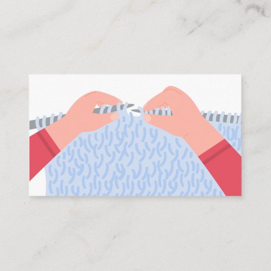 Carte De Visite Enseignant tricot et Crochet (Dos)