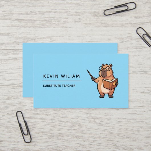 Carte de visite enseignant tuteur | Minimal (Devant/Arrière en situation)