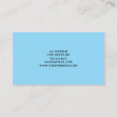 Carte de visite enseignant tuteur | Minimal (Dos)