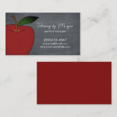 Carte De Visite Enseignant Tutor Apple Chalkboard (Devant / Derrière)