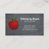 Carte De Visite Enseignant Tutor Apple Chalkboard (Devant)