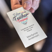 Carte De Visite Enseignant Tutor Trainer Word Cloud