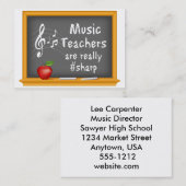 Carte De Visite Enseignants en musique (Devant / Derrière)