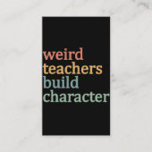 Carte De Visite Enseignants étrangers construire personnage Retro  (Devant)