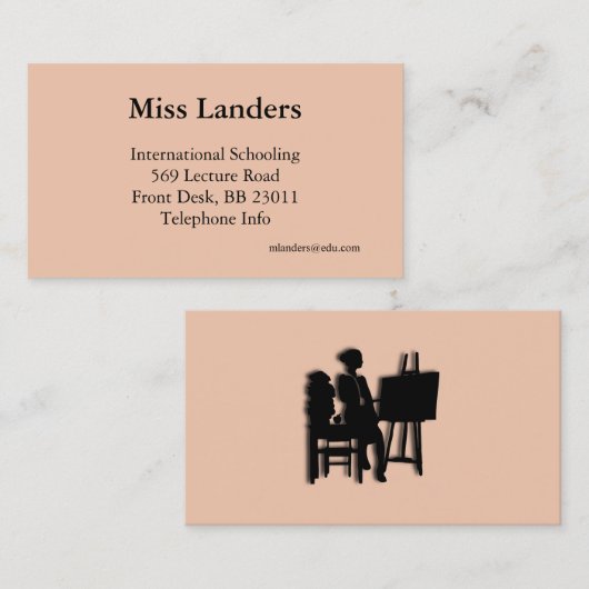 Carte De Visite Enseignants uniques (Devant / Derrière)