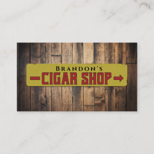 Carte De Visite Enseigne de magasin de tabac personnalisée au nom