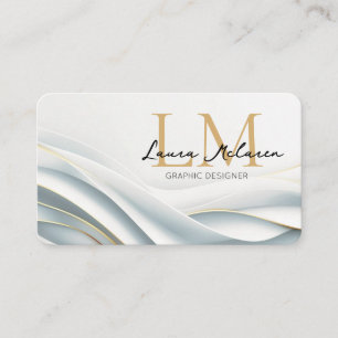 Carte De Visite Enseigne de monogramme Nom Marque professionnelle