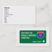 Carte De Visite Enseignement de la prochaine sortie malvoyante (Devant / Derrière)