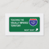 Carte De Visite Enseignement de la prochaine sortie malvoyante (Dos)