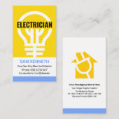 Carte De Visite Enseignement de l'ampoule jaune surdimensionné Ent (Devant / Derrière)