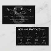 Carte De Visite Enseignement de l'enlèvement des cheveux au laser (Devant / Derrière)