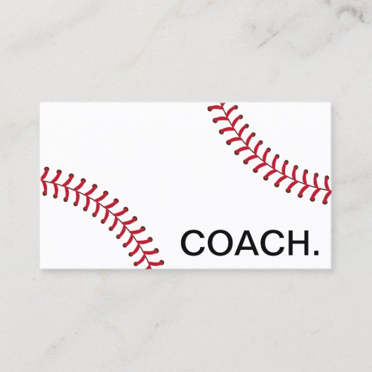 Carte De Visite Enseignement de sport de base-ball professionnel (Devant)