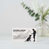 Carte De Visite Enseignement du formateur animal (Debout devant)