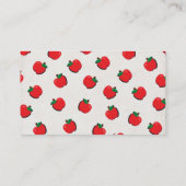 Carte De Visite Enseignement du tuteur de chalkboard de chouettes (Dos)