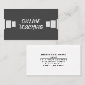 Carte De Visite Enseignement en ligne Formation Enseignant virtuel (Devant / Derrière)