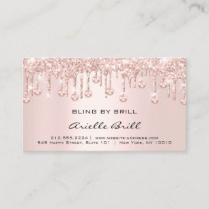 Carte De Visite Enseignement Rose Pink après soins Crystals Drive