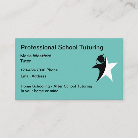 Carte De Visite Enseignement scolaire Tutorat (Devant)