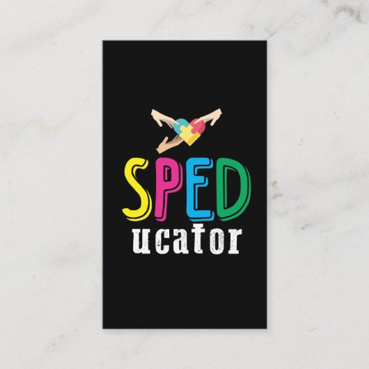 Carte De Visite Enseignement spécial Enseignant Vive les enfants A (Devant)