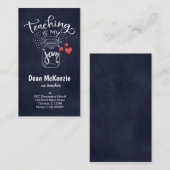 Carte De Visite Enseigner est ma confiture (Devant / Derrière)