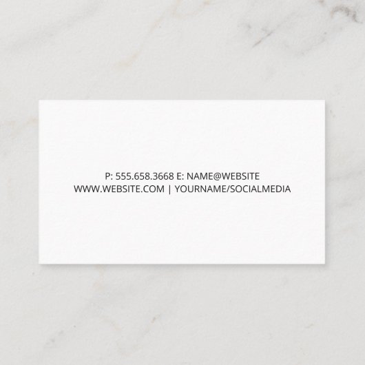 Carte De Visite Ensemble à tambour | Haut-parleurs (Dos)