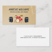 Carte De Visite Ensemble à tambour | Haut-parleurs (Devant / Derrière)