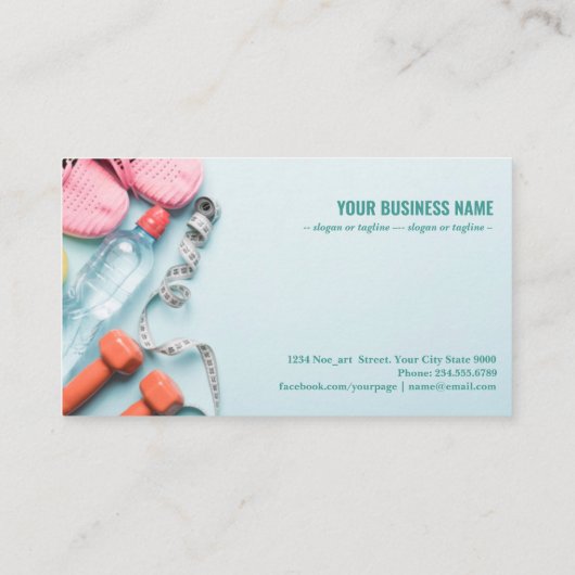 Carte De Visite Ensemble d'attributs sportifs (Dos)